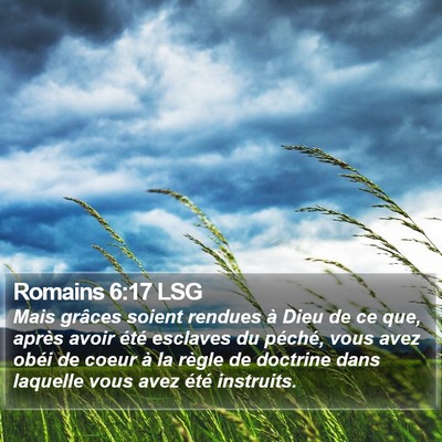 Romains 6:17 LSG Bible Verse Image
