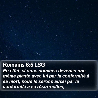 Romains 6:5 LSG Bible Verse Image