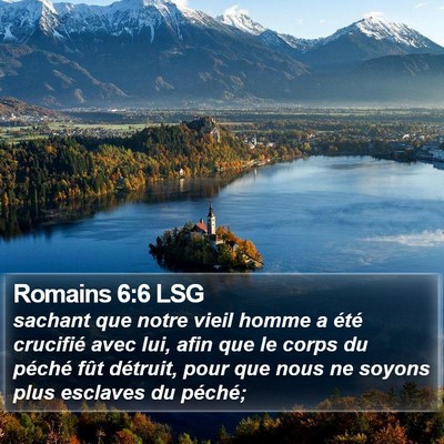 Romains 6:6 LSG Bible Verse Image