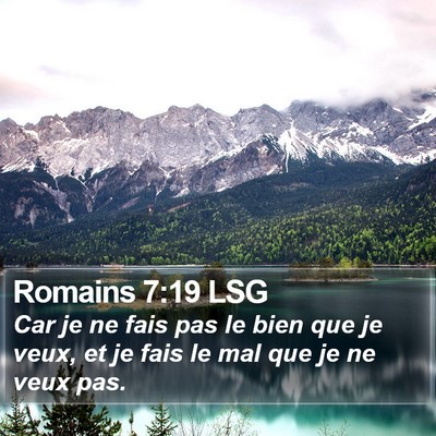 Romains 7:19 LSG Bible Verse Image