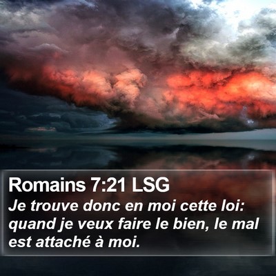 Romains 7:21 LSG Bible Verse Image