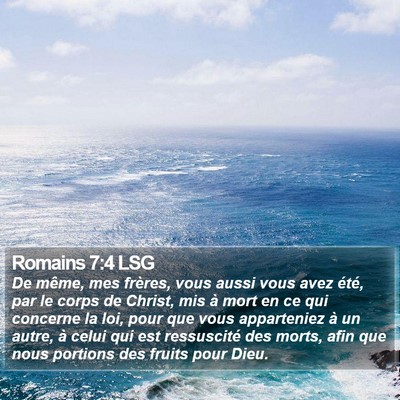 Romains 7:4 LSG Bible Verse Image