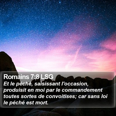 Romains 7:8 LSG Bible Verse Image