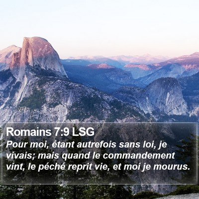 Romains 7:9 LSG Bible Verse Image