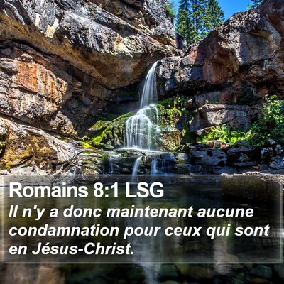 Romains 8:1 LSG Bible Verse Image