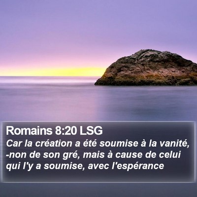 Romains 8:20 LSG Bible Verse Image