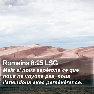 Romains 8:25 LSG Bible Verse Image