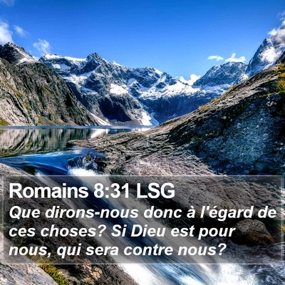 Romains 8:31 LSG Bible Verse Image
