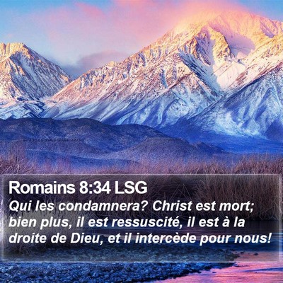 Romains 8:34 LSG Bible Verse Image