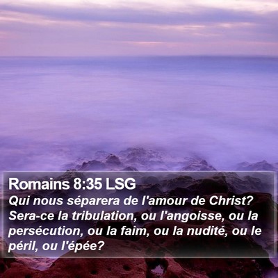 Romains 8:35 LSG Bible Verse Image