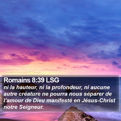 Romains 8:39 LSG Bible Verse Image