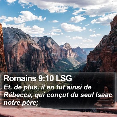 Romains 9:10 LSG Bible Verse Image
