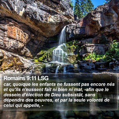 Romains 9:11 LSG Bible Verse Image