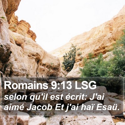 Romains 9:13 LSG Bible Verse Image