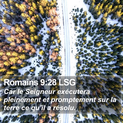 Romains 9:28 LSG Bible Verse Image