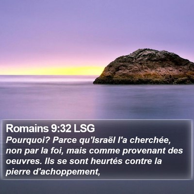 Romains 9:32 LSG Bible Verse Image