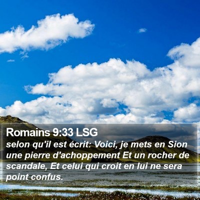 Romains 9:33 LSG Bible Verse Image