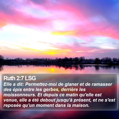 Ruth 2:7 LSG Bible Verse Image