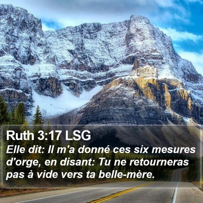 Ruth 3:17 LSG Bible Verse Image