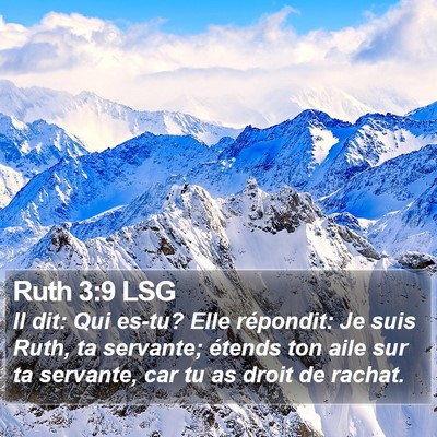 Ruth 3:9 LSG Bible Verse Image