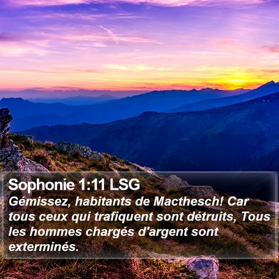 Sophonie 1:11 LSG Bible Verse Image