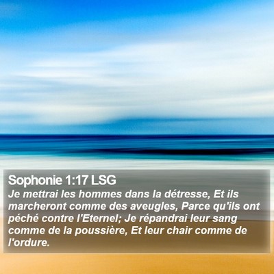 Sophonie 1:17 LSG Bible Verse Image