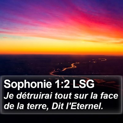 Sophonie 1:2 LSG Bible Verse Image