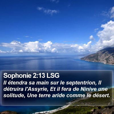 Sophonie 2:13 LSG Bible Verse Image