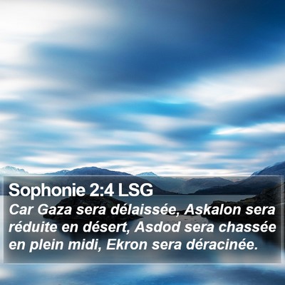 Sophonie 2:4 LSG Bible Verse Image