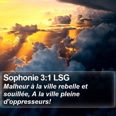 Sophonie 3:1 LSG Bible Verse Image