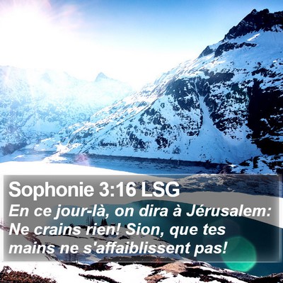 Sophonie 3:16 LSG Bible Verse Image
