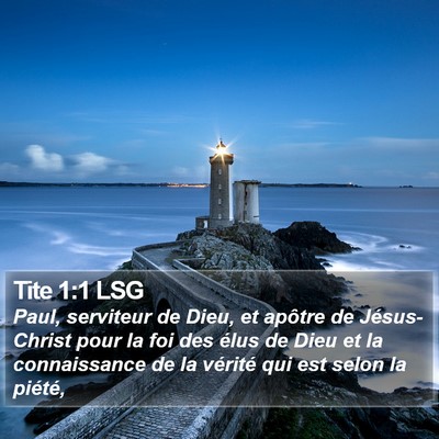 Tite 1:1 LSG Bible Verse Image