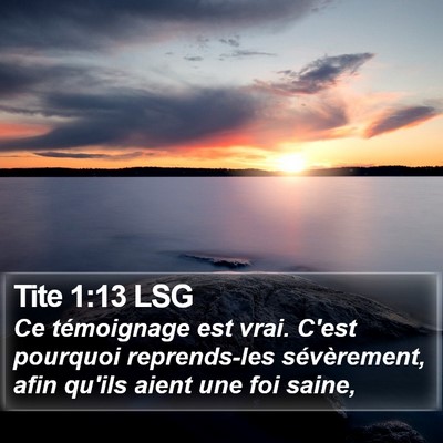 Tite 1:13 LSG Bible Verse Image