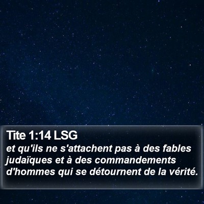 Tite 1:14 LSG Bible Verse Image