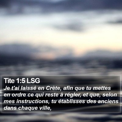 Tite 1:5 LSG Bible Verse Image