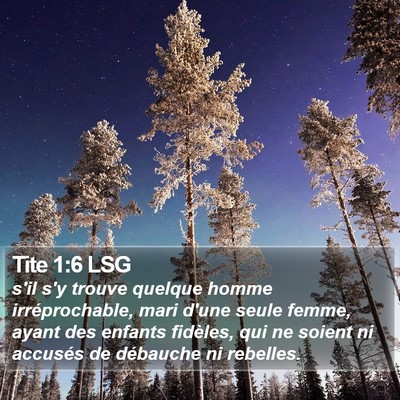 Tite 1:6 LSG Bible Verse Image