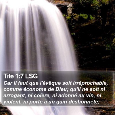 Tite 1:7 LSG Bible Verse Image