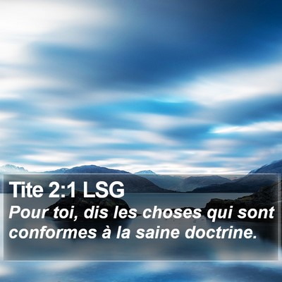 Tite 2:1 LSG Bible Verse Image
