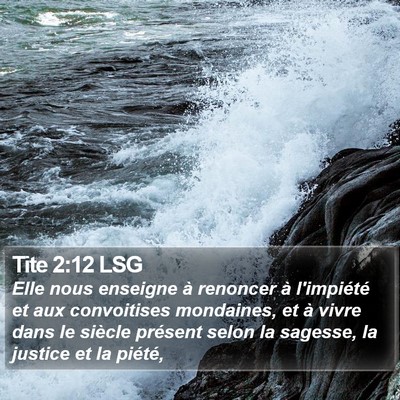 Tite 2:12 LSG Bible Verse Image