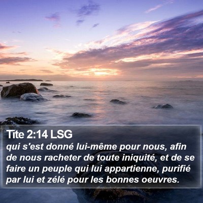 Tite 2:14 LSG Bible Verse Image