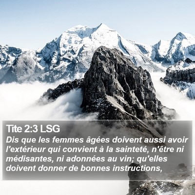 Tite 2:3 LSG Bible Verse Image