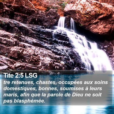 Tite 2:5 LSG Bible Verse Image