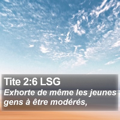 Tite 2:6 LSG Bible Verse Image