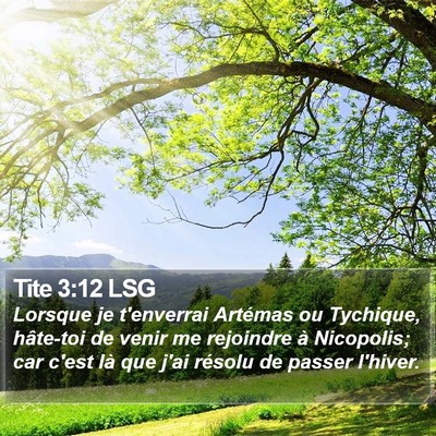 Tite 3:12 LSG Bible Verse Image