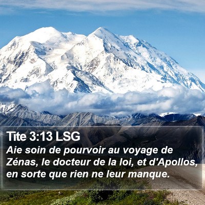 Tite 3:13 LSG Bible Verse Image