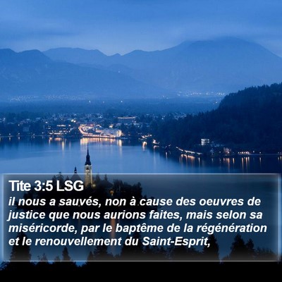 Tite 3:5 LSG Bible Verse Image