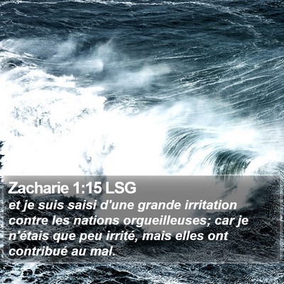 Zacharie 1:15 LSG Bible Verse Image