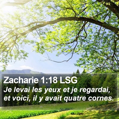 Zacharie 1:18 LSG Bible Verse Image
