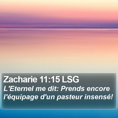 Zacharie 11:15 LSG Bible Verse Image