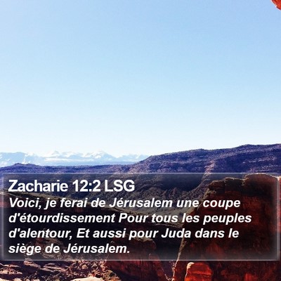 Zacharie 12:2 LSG Bible Verse Image